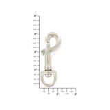 1/2" Shiny Nickel, Bolt Swivel Snap Hook, Malleable Iron