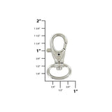1/2" Shiny Nickel, Trigger Swivel Snap Hook, Zinc Alloy -PK5