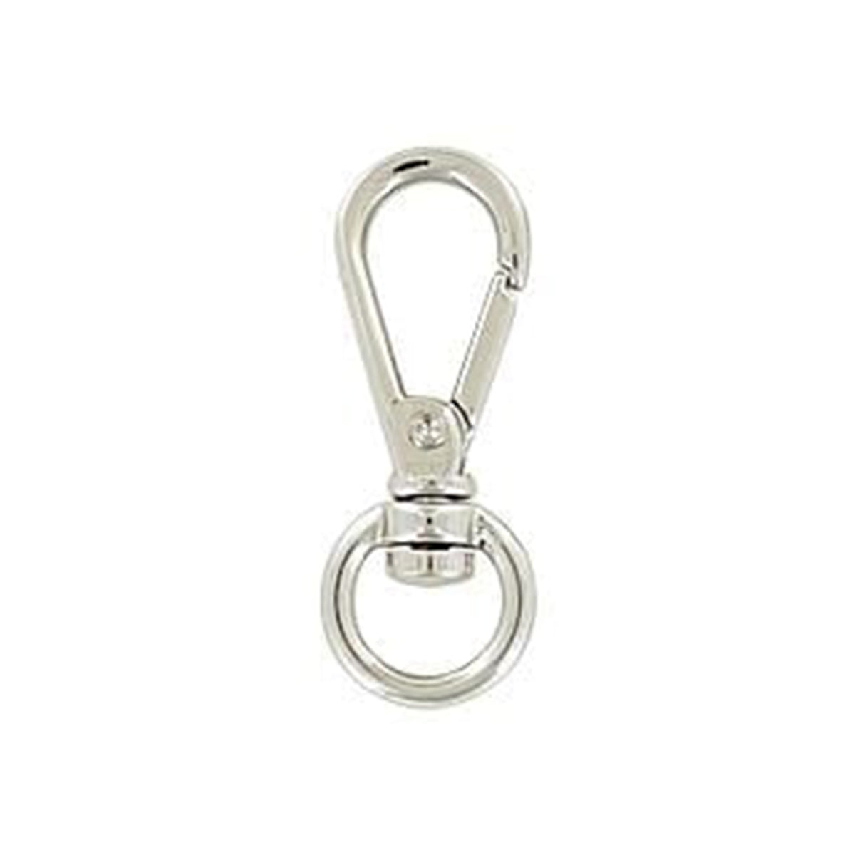 1/4" Shiny Nickel, 1 3/16" Lever Swivel Snap Hook, Zinc Alloy, 5-Pack