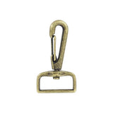 1" Antique Brass, 2 1/8" Lever Swivel Snap Hook, Zinc Alloy