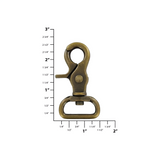 1" Antique Brass, Slim Trigger Swivel Snap Hook, Zinc Alloy