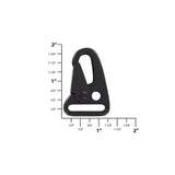 1" Matte Black, Lever Snap Hook, Zinc Alloy