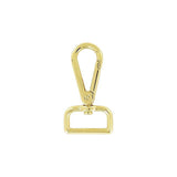 1" Shiny Gold, 2 3/8" Lever Swivel Snap Hook, Zinc Alloy