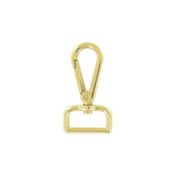 1" Shiny Gold, 2 3/8" Lever Swivel Snap Hook, Zinc Alloy