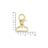 1" Gold, Trigger Swivel Snap Hook, Zinc Alloy-PK4