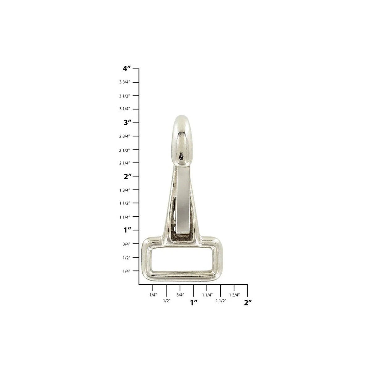 1" Nickel, 3" Halter Snap Hook, Steel