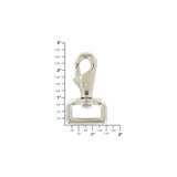 1" Nickel, Lever Swivel Snap Hook, Zinc Alloy-PK4