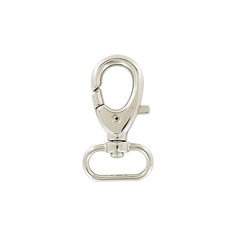 1" Shiny Nickel, Trigger Swivel Snap Hook, Zinc Alloy