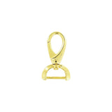 1" Shiny Gold, 2 7/16" Lever Swivel Snap Hook, Zinc Alloy