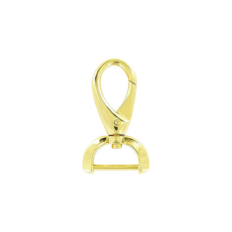 1" Shiny Gold, 2 7/16" Lever Swivel Snap Hook, Zinc Alloy