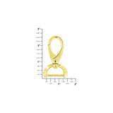 1" Shiny Gold, 2 7/16" Lever Swivel Snap Hook, Zinc Alloy