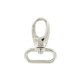 1" Shiny Nickel, 1 11/16" Lever Swivel Snap Hook, Zinc Alloy