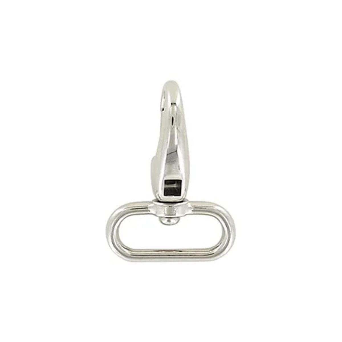1" Shiny Nickel, 1 11/16" Lever Swivel Snap Hook, Zinc Alloy