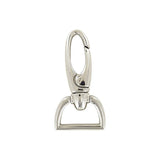 1" Shiny Nickel, 2 1/2" Lever Swivel Snap Hook, Zinc Alloy