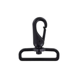2" Matte Black, Lever Swivel Snap Hook, Zinc Alloy