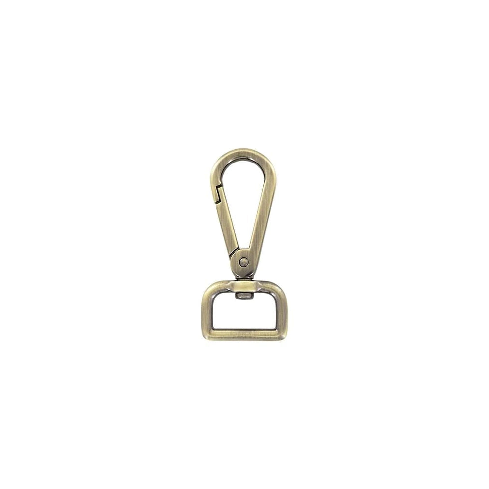 3/4" Antique Brass, Tear Drop Lever Swivel Snap, Zinc Alloy