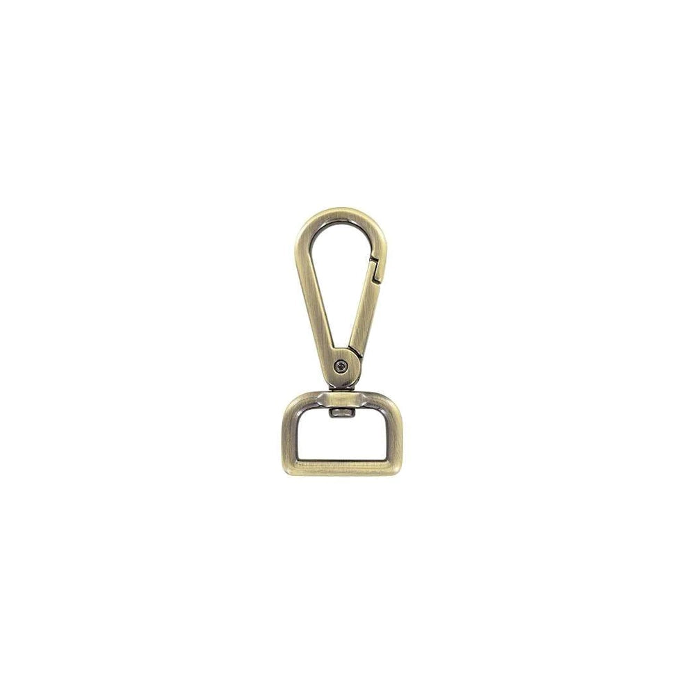 3/4" Antique Brass, Tear Drop Lever Swivel Snap, Zinc Alloy