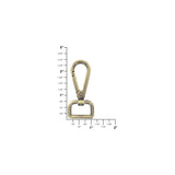 3/4" Antique Brass, Tear Drop Lever Swivel Snap, Zinc Alloy