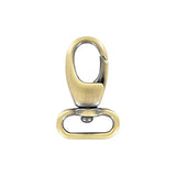 3/4" Antique Brass, Lever Swivel Snap Hook, Zinc Alloy-PK4