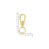 3/4" Shiny Gold, 2 7/8" Lever Flat Profile Swivel Snap, Zinc Alloy
