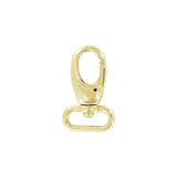 3/4" Shiny Gold, Lever Swivel Snap Hook, Zinc Alloy-PK4