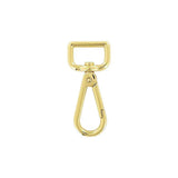 3/4" Shiny Gold, Tear Drop Lever Swivel Snap, Zinc Alloy