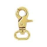 3/4" Shiny Gold, 2 1/4" Trigger Swivel Snap Hook, Zinc Alloy