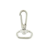3/4" Shiny Nickel, Lever Swivel Snap Hook, Plastic, 4-Pack
