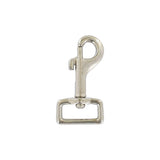 3/4" Nickel, Swivel Snap Hook, Zinc Alloy