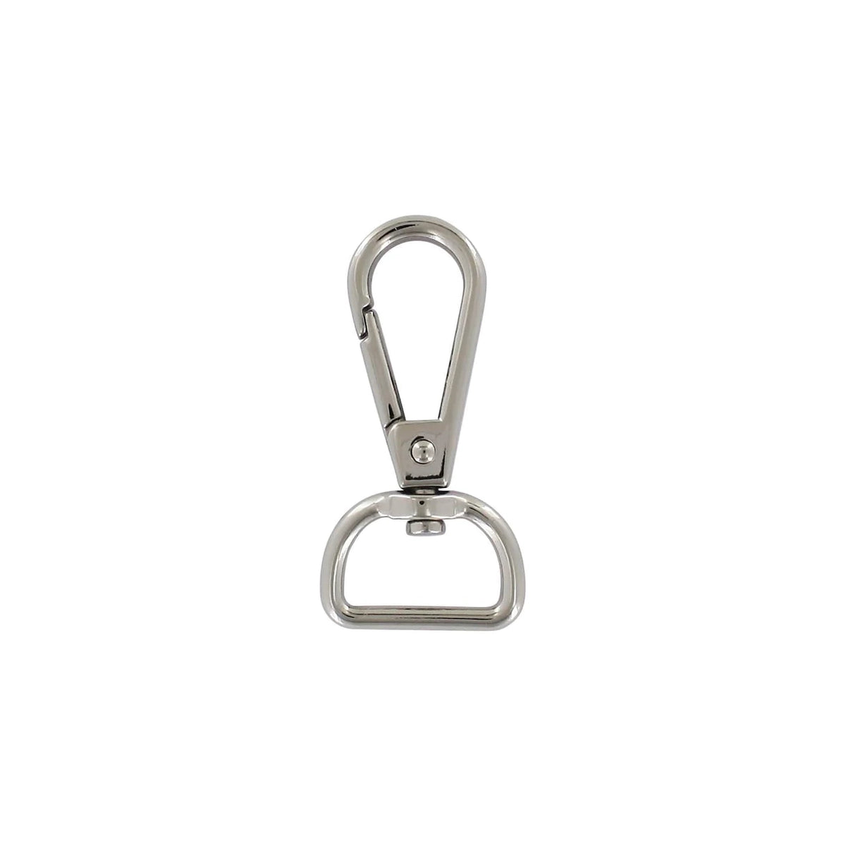 3/4" Shiny Nickel, Tear Drop Lever Swivel Snap, Zinc Alloy-PK5