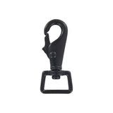 3/4" Shiny Black, Lever Swivel Snap Hook, Zinc Alloy