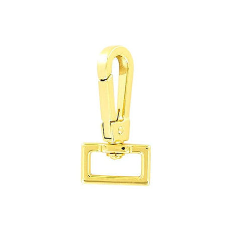 3/4" Shiny Gold, 2 1/8" Lever Flat Profile Swivel Snap, Zinc Alloy