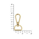 3/4" Shiny Lt Gold, Tear Drop Lever Swivel Snap, Zinc Alloy with dimensions