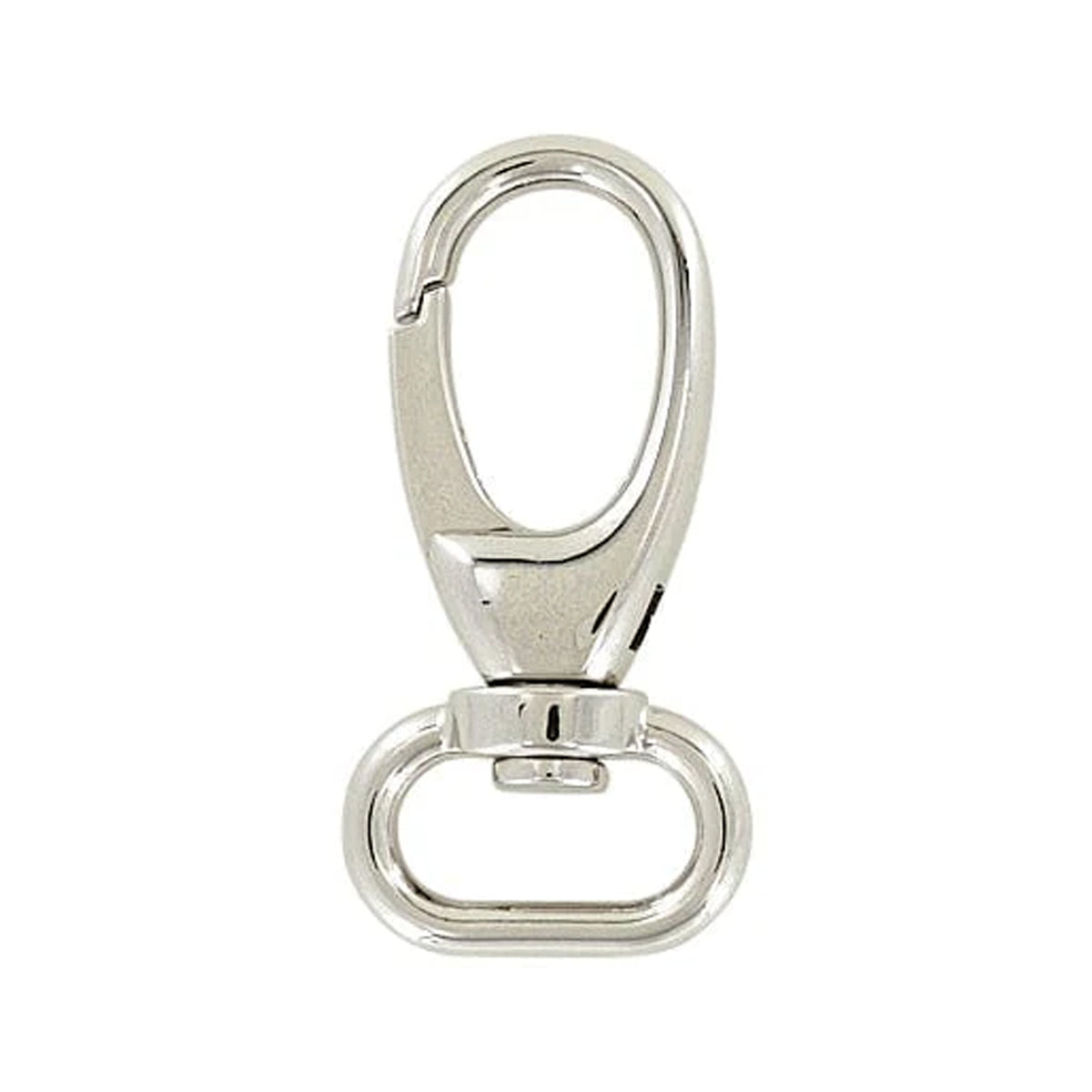 3/4" Shiny Nickel, 2 3/16" Lever Swivel Snap Hook, Zinc Alloy