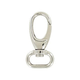 3/4" Shiny Nickel, 2 3/16" Lever Swivel Snap Hook, Zinc Alloy