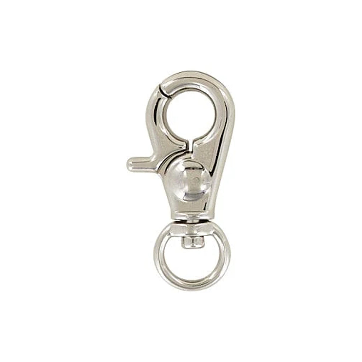 3/8" Shiny Nickel, Trigger Swivel Snap Hook, Zinc Alloy