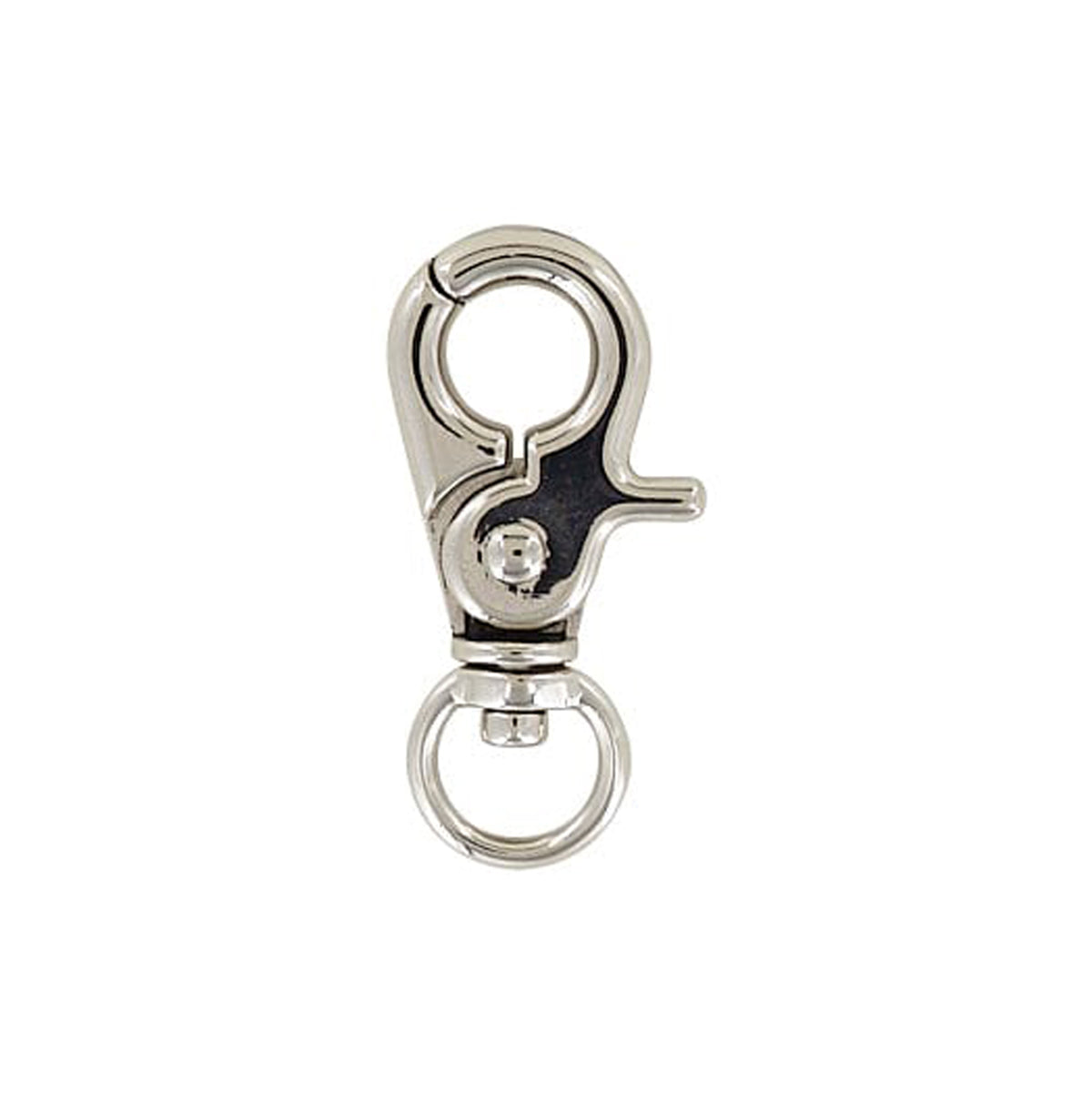 3/8" Shiny Nickel, Trigger Swivel Snap Hook, Zinc Alloy
