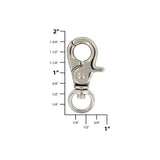 3/8" Shiny Nickel, Trigger Swivel Snap Hook, Zinc Alloy