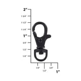 5/16" Black, Trigger Swivel Snap Hook, Zinc Alloy