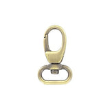5/8" Antique Brass, 1 3/8" Lever Swivel Snap Hook, Zinc Alloy