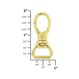 5/8" Shiny Gold, 1 13/16" Lever Swivel Snap Hook, Zinc Alloy