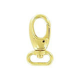 5/8" Shiny Gold, 1 5/8" Lever Swivel Snap Hook, Zinc Alloy
