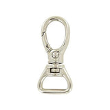 5/8" Shiny Nickel, 1 13/16" Lever Swivel Snap Hook, Zinc Alloy