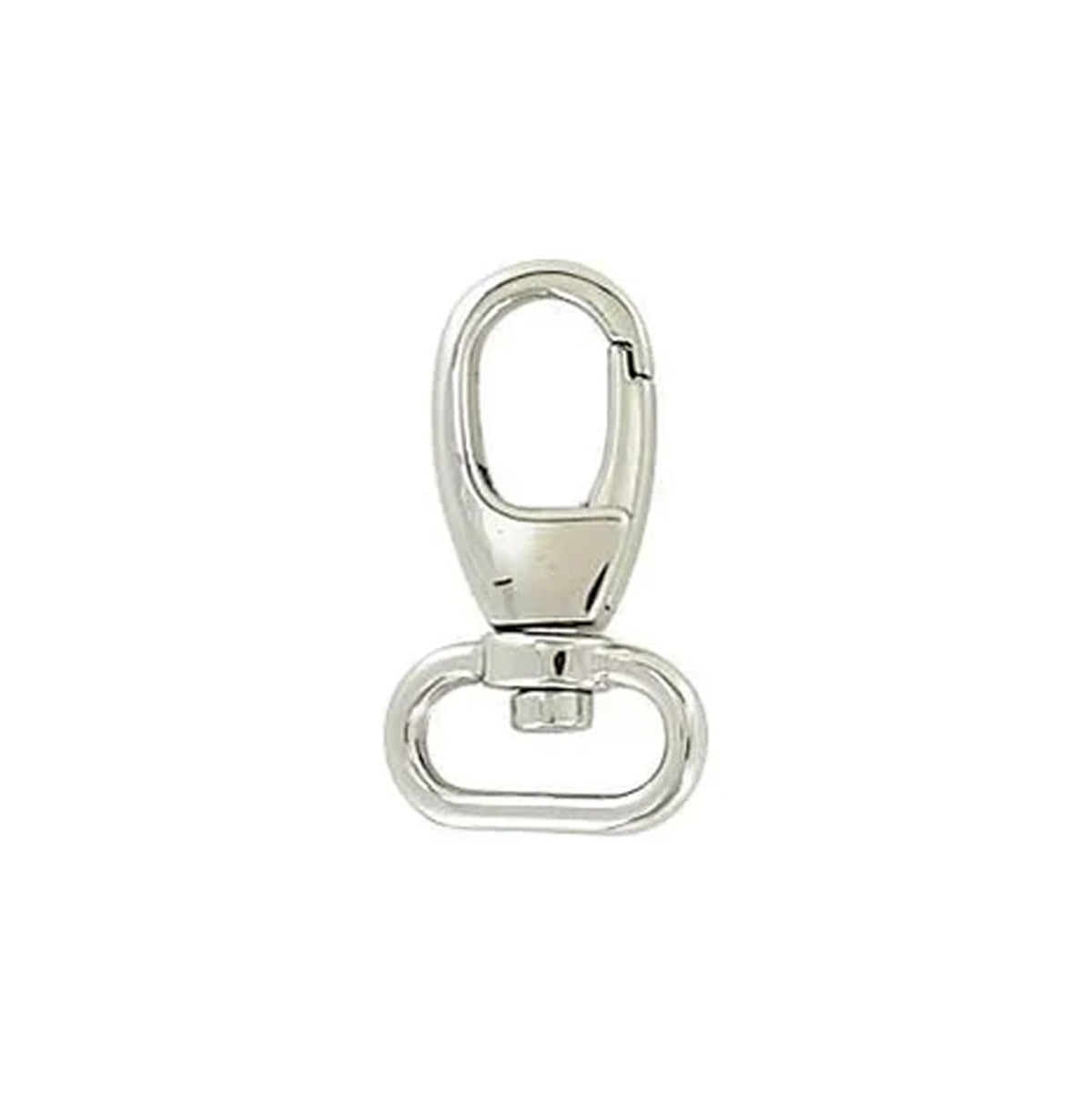 1" Shiny Nickel, 2 3/16" Lever Swivel Snap Hook, Zinc Alloy