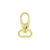 5/8" Shiny Gold, 1 3/8" Lever Swivel Snap Hook, Zinc Alloy