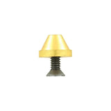 12mm Brass, Cone Handbag Bottom w/screw, Solid Brass-PK10