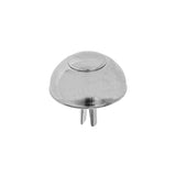 17mm Nickel, Round Handbag Bottom Stud, Steel-PK10, #312-6-16-NP