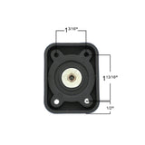 2 5/16" Black, Spinner Wheel w/ Housing, Plastic