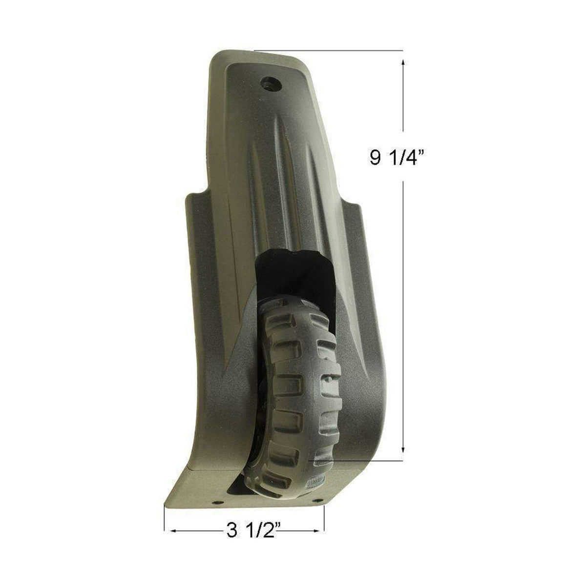 96mm Black, Center Mount with Housing, Plastic
