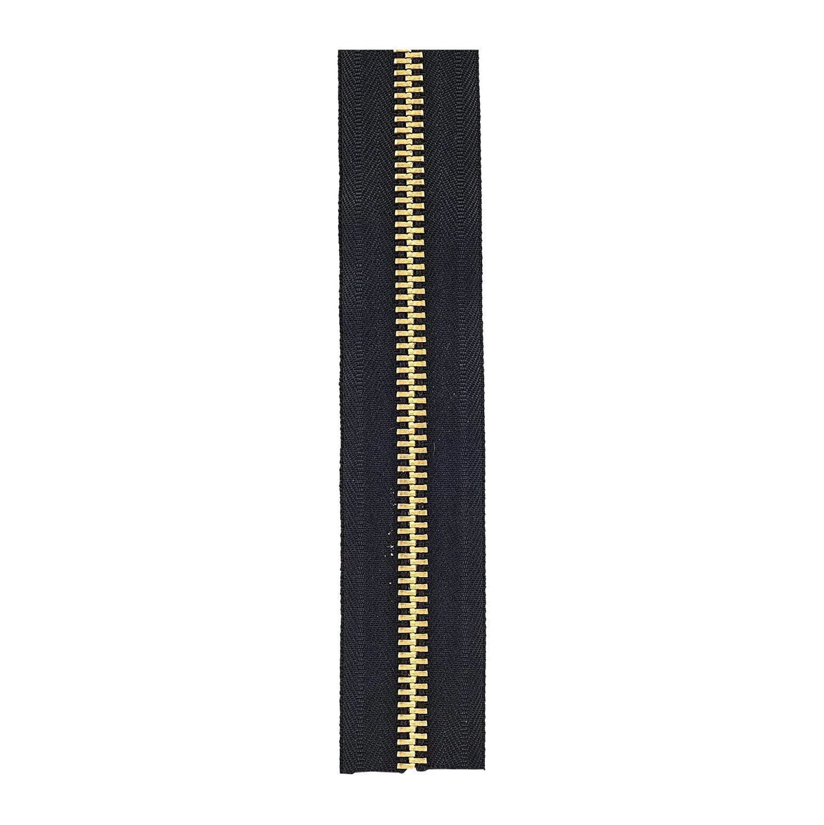 #10 Black, YKK Metal Chain Zipper Tape with Brass Teeth